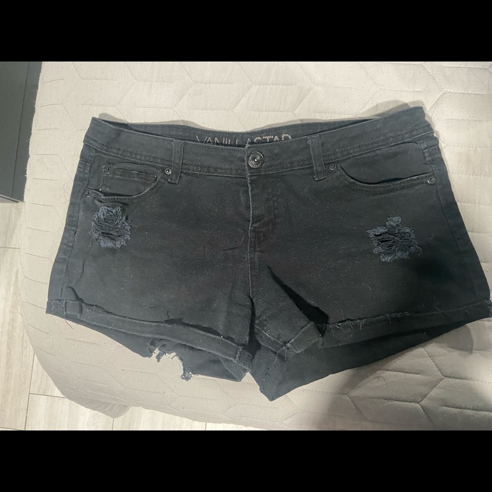 Black denim shorts perfect condition